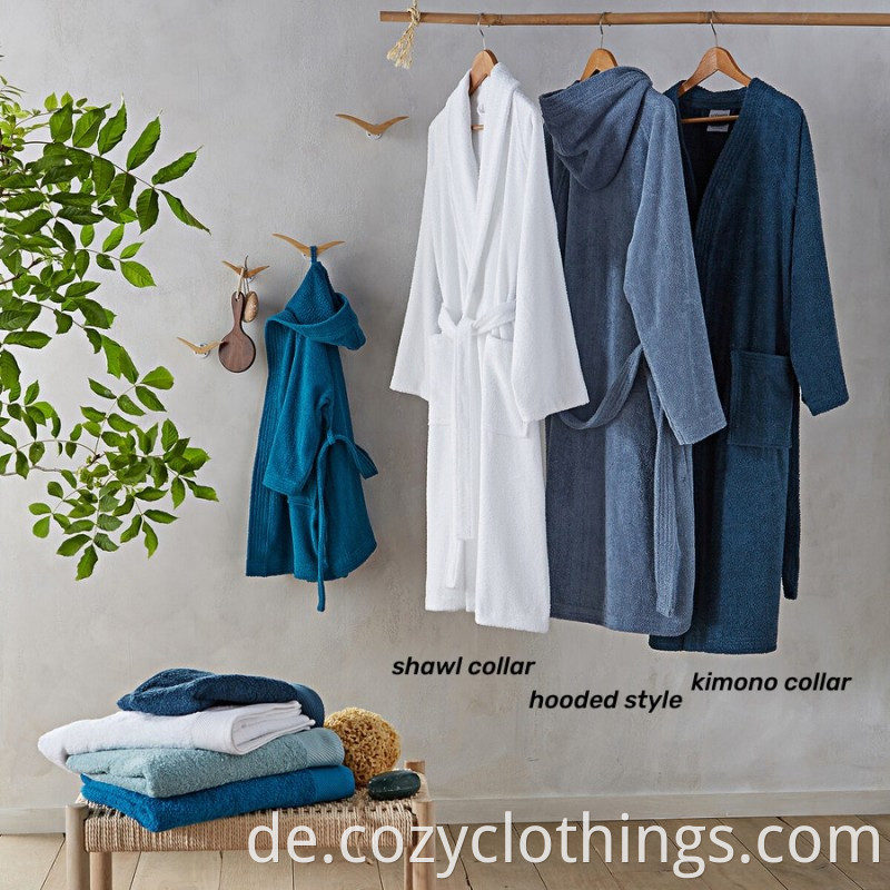 Adult Bathrobes blue